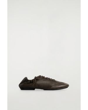 COS Leather Ballet Trainers - Brown
