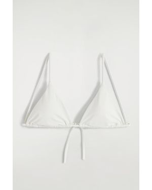 COS Triangle Bikini Top - White