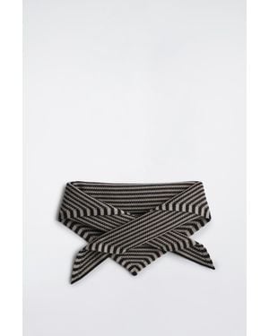 COS Textured Merino Wool Scarf - Natural