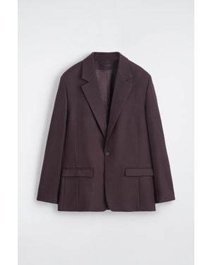 COS Wool-Twill Single-Breasted Blazer - Purple