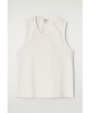 COS Gathered Cotton Tank Top - Natural