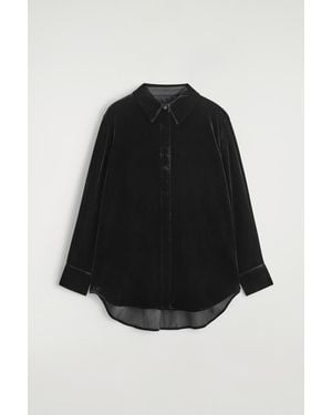 COS Velvet Shirt - Black