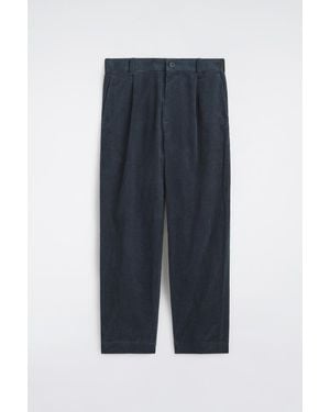 COS Corduroy Relaxed-Fit Tapered Pants - Blue
