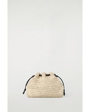 COS Mini Cavatelli Clutch Bag - Natural