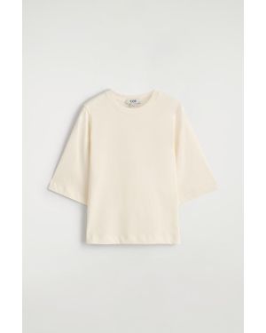 COS Cotton T-Shirt - Natural
