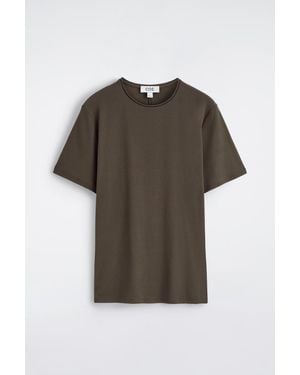 COS Slim-Fit Cotton Crepe Lightweight T-Shirt - Brown