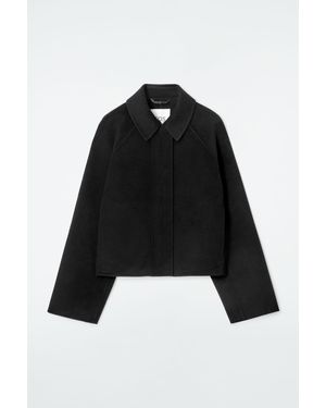 COS Short Double-faced Wool Jacket - Black