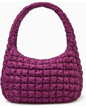 COS Oversized Quilted Crossbody - Purple