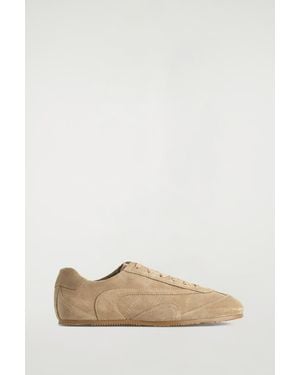 COS Minimal Leather Sneakers - Natural