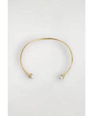COS Freshwater Pearl Cuff Necklace - Metallic