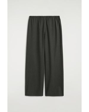 COS Wool-Blend Wide-Leg Pants - Green