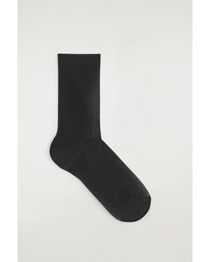 COS Sheer Mesh Socks - Black