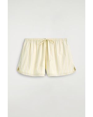 COS Layered Drawstring Cotton-Poplin Shorts - Natural