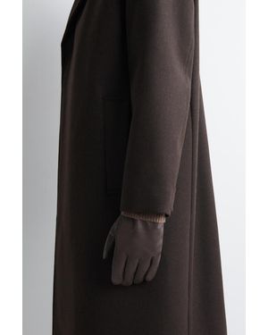 COS Lederhandschuhe Mit Kaschmirfutter Und Steppnähten - Schwarz