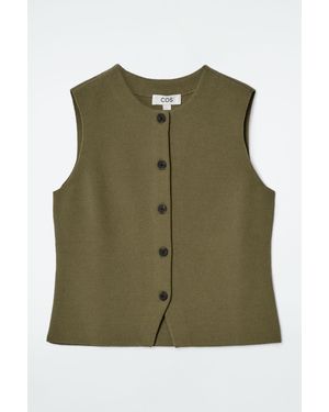 COS Knitted Cotton Vest - Green