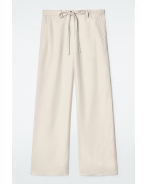 COS Tie-Detail Wide-Leg Trousers - Green