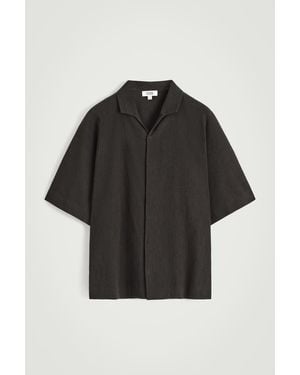COS Crinkled-Cotton Shirt - Black