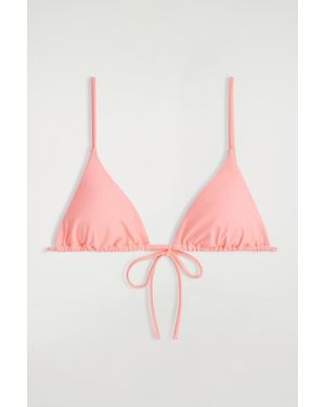 COS Triangle Bikini Top - Pink
