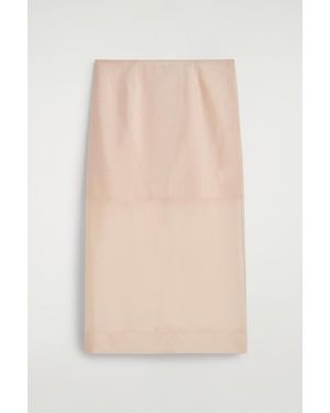 COS Sheer Column Skirt - White
