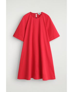 COS Tie-Back A-Line Mini Dress - Red