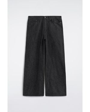 COS Fold Loose-Fit Wide-Leg Jeans - Black