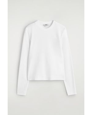 COS Clean Cut Long-Sleeved T-Shirt - White