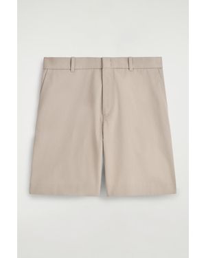 COS Cotton Chino Shorts - Natural