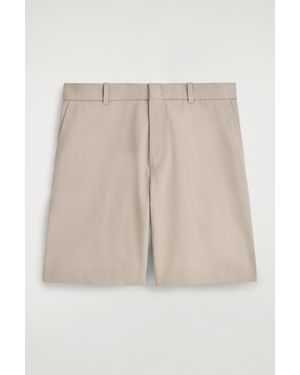 COS Cotton Chino Shorts - Natural