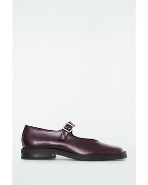 COS Chunky Leather Mary-Jane Shoes - White