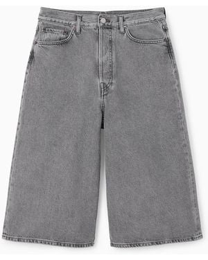 COS Knee-length Denim Shorts - Grey