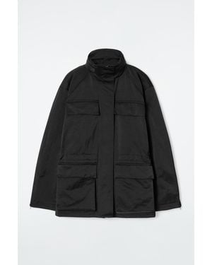 COS Waisted Utility Jacket - Black