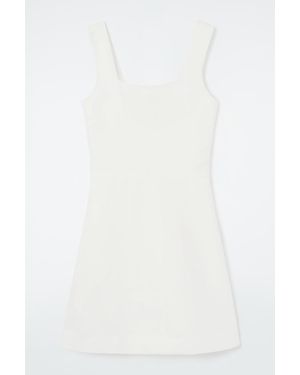 COS Square-neck Mini Pinafore Dress - White