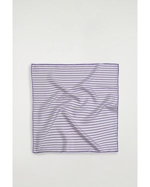 COS Striped Silk Scarf - Purple