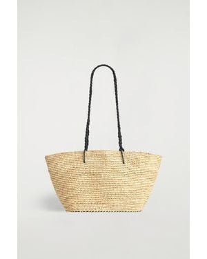 COS Riviera Hand-Woven Tote Bag - Natural
