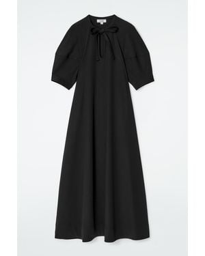 COS Tie-Detail Maxi Dress - Black