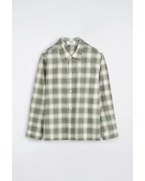 COS Checked Cotton Shirt - Green