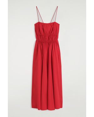 COS Gathered Cotton Midi Dress