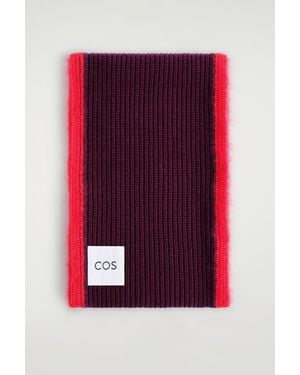 COS Chunky Wool-Mohair Scarf - Red