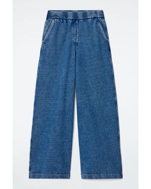 COS Denim-Wash Jersey Sweatpants - Blue
