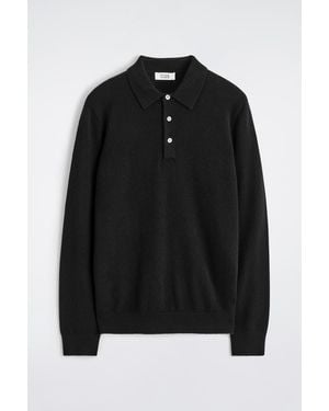 COS Seamless Cashmere Polo Shirt - Black