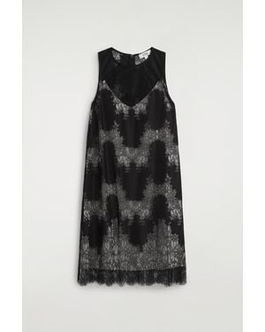 COS Sleeveless Lace Midi Dress - Black