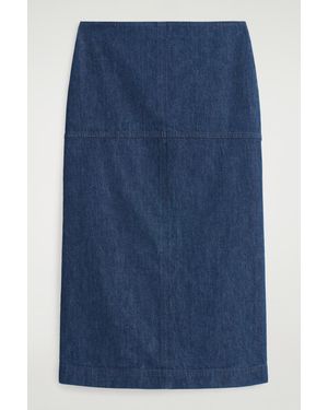 COS Denim Pencil Skirt - Blue