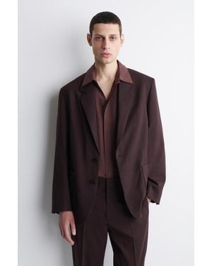 COS Fliessender Wollblazer - Braun