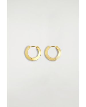 COS Faceted Mini Hoop Earrings - Metallic