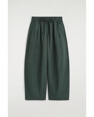 COS Elasticated Barrel-Leg Pants - Green