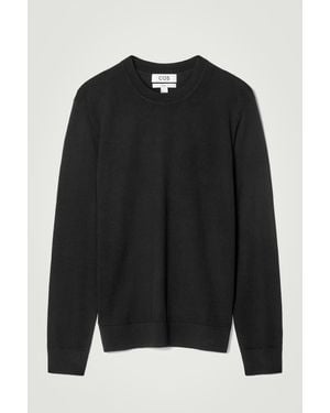 COS Slim Merino Wool Crew-Neck Jumper - Black