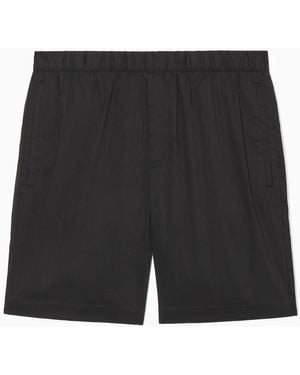 COS Elasticated Cotton-blend Shorts - Black