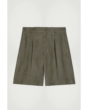 COS Tailored Suede Shorts - Green