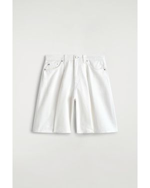 COS Wide-Leg Denim Shorts - White