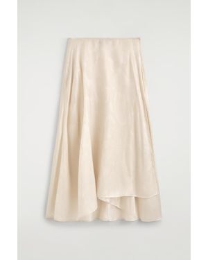 COS Jacquard Handkerchief Midi Skirt - Natural